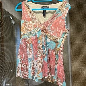 Rampage sequin detailed blouse sz small